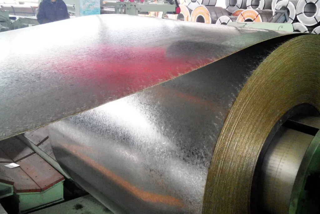 Galvanized steel coil production