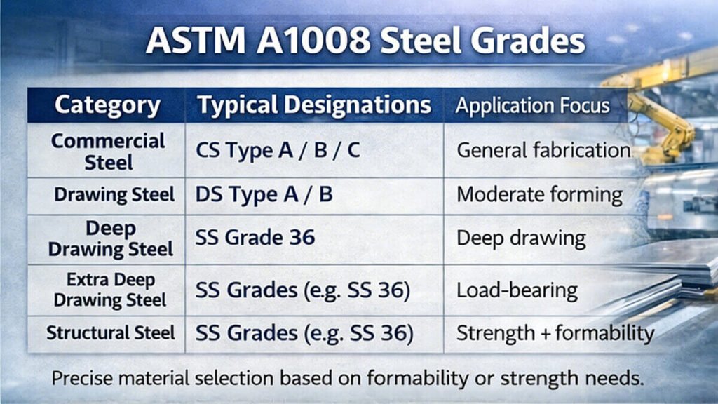 ASTM A1008 Steel Grades