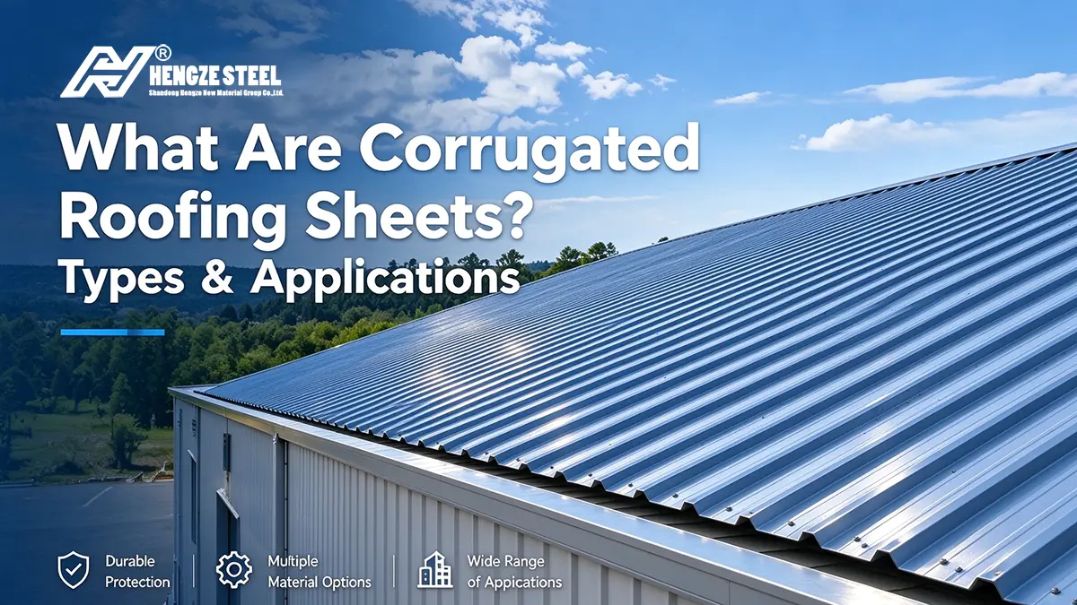 Corrugated metal roofing sheets on an industrial building, illustrating common roofing types and applications.